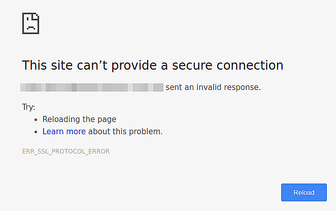 Solving 'This Site Can’t Provide a Secure Connection' Issue